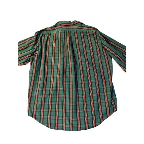 Daniel Cremieux Shirt Mens XL Used Plaid Cotton Button Down Green Red - Picture 4 of 15